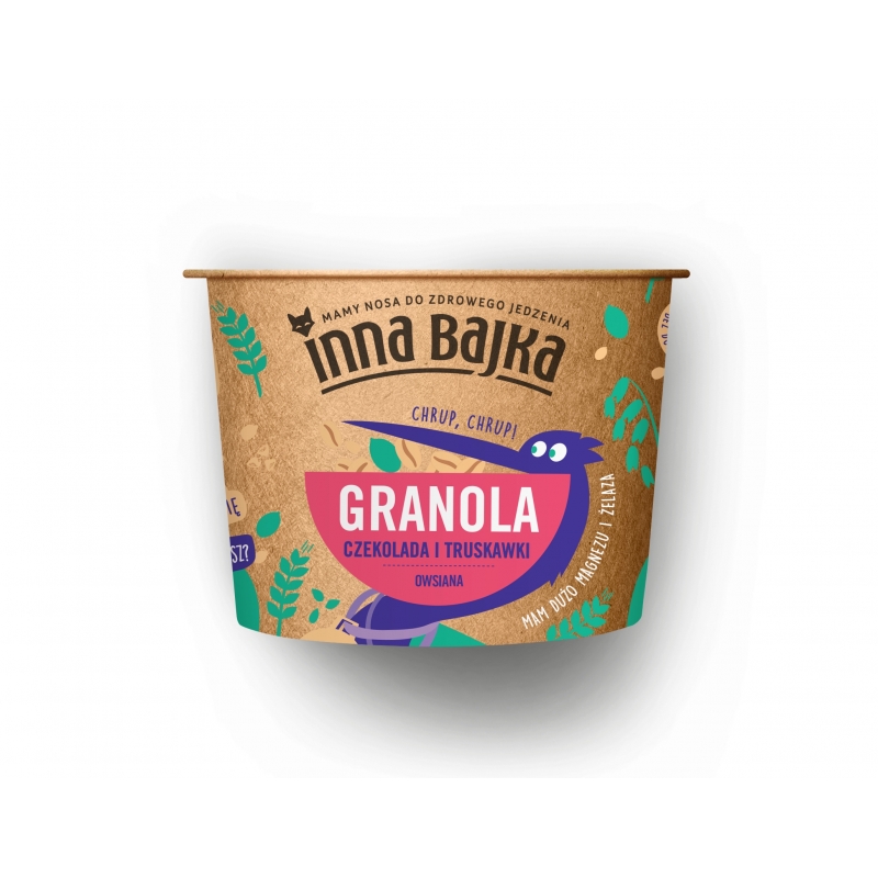 GRANOLA OWSIANA CZEKOLADA I TRUSKAWKI 60g